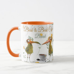 Beak to Beak Coffee Break - Funny Bird Tasse