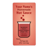 Beaker Personalized Hot Sauce Labels Template (Vorne)