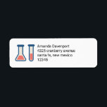 Beaker & Test Tube Science Theme<br><div class="desc">Adressetiketten mit einem niedlichen zeichn eines Reagenzglases und eines Bechers. Ideal für Wissenschaftsarten.</div>