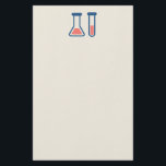 Beaker & Test Tube Science Theme Briefpapier<br><div class="desc">Papier aus Stationierung mit niedlichem zeichn eines Reagenzglases und eines Bechers. Ideal für Wissenschaftsarten.</div>