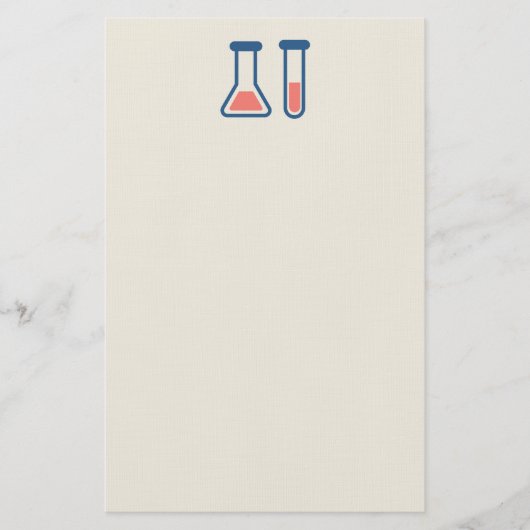Beaker & Test Tube Science Theme Briefpapier (Vorderseite)