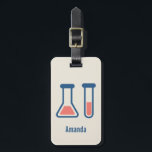 Beaker & Test Tube Science Theme Gepäckanhänger<br><div class="desc">Gepäckanhänger mit niedlichem zeichn eines Reagenzglases und eines Bechers. Ideal für Wissenschaftsarten.</div>