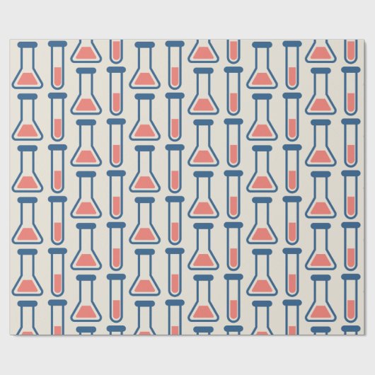 Beaker & Test Tube Science Theme Geschenkpapier (Flach)