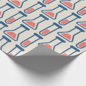 Beaker & Test Tube Science Theme Geschenkpapier (Ecke)