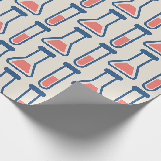 Beaker & Test Tube Science Theme Geschenkpapier (Ecke)
