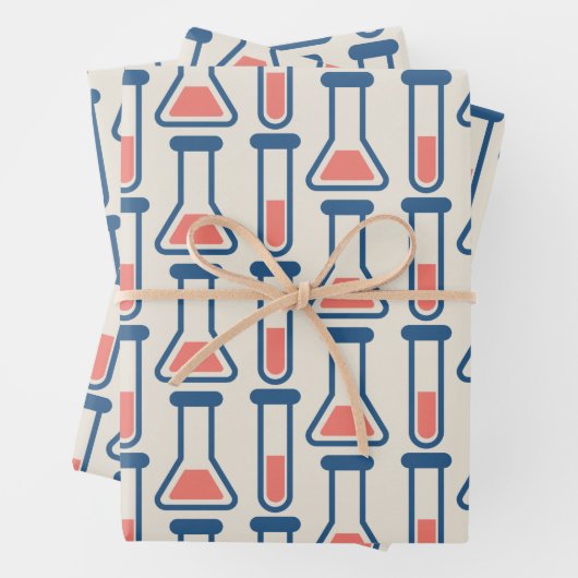 Beaker & Test Tube Science Theme Geschenkpapier Set (Beispiel)