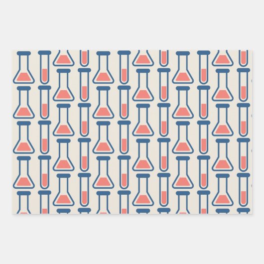 Beaker & Test Tube Science Theme Geschenkpapier Set (Vorderseite)