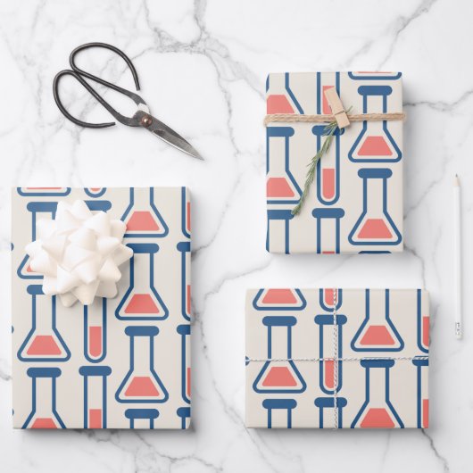 Beaker & Test Tube Science Theme Geschenkpapier Set (Vorderseite)