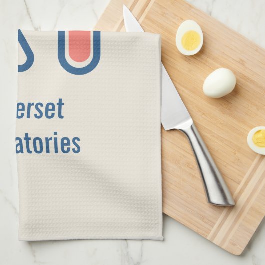 Beaker & Test Tube Science Theme Geschirrtuch (Viertel Falte)