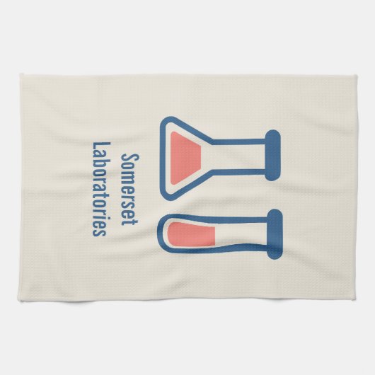 Beaker & Test Tube Science Theme Geschirrtuch (Horizontal)