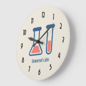 Beaker & Test Tube Science Theme Große Wanduhr (Winkel)