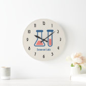 Beaker & Test Tube Science Theme Große Wanduhr (Zuhause)