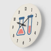Beaker & Test Tube Science Theme Große Wanduhr (Winkel)