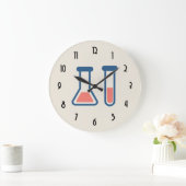 Beaker & Test Tube Science Theme Große Wanduhr (Zuhause)