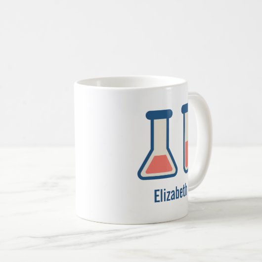 Beaker & Test Tube Science Theme Kaffeetasse (VorderseiteRechts)