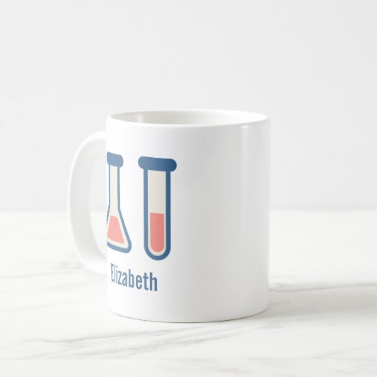 Beaker & Test Tube Science Theme Kaffeetasse (Vorderseite Links)