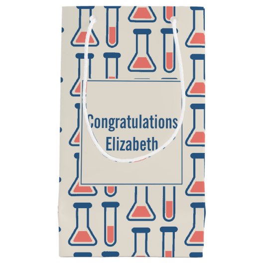 Beaker & Test Tube Science Theme Kleine Geschenktüte (Vorderseite)