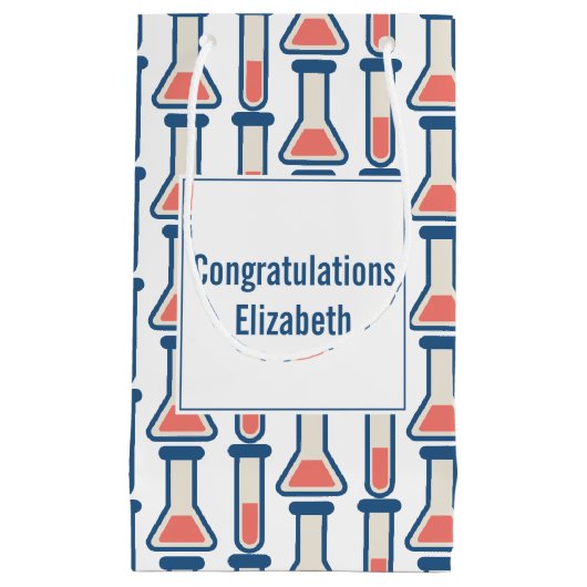 Beaker & Test Tube Science Theme Kleine Geschenktüte (Vorderseite)