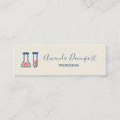 Beaker & Test Tube Science Theme Mini Visitenkarte (Vorderseite)
