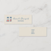Beaker & Test Tube Science Theme Mini Visitenkarte (Vorne/Hinten)