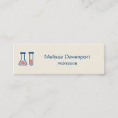 Beaker & Test Tube Science Theme Mini Visitenkarte (Vorderseite)