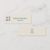 Beaker & Test Tube Science Theme Mini Visitenkarte (Vorne/Hinten)