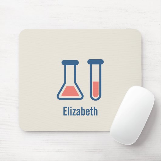Beaker & Test Tube Science Theme Mousepad (Mit Mouse)