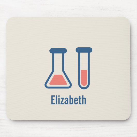 Beaker & Test Tube Science Theme Mousepad (Vorne)