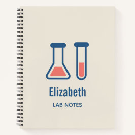Beaker & Test Tube Science Theme Notizblock