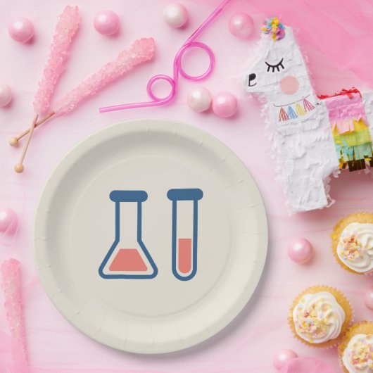 Beaker & Test Tube Science Theme Pappteller (Party)