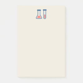 Beaker & Test Tube Science Theme Post-it Klebezettel