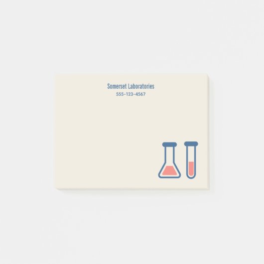 Beaker & Test Tube Science Theme Post-it Klebezettel (Vorderseite)