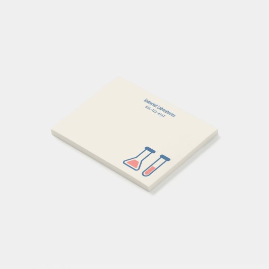 Beaker & Test Tube Science Theme Post-it Klebezettel (angewinkelt)