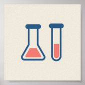 Beaker & Test Tube Science Theme Poster (Vorne)