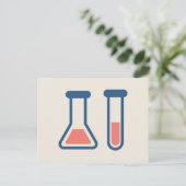 Beaker & Test Tube Science Theme Postkarte (Stehend Vorderseite)