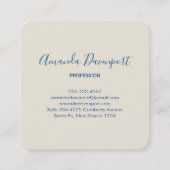 Beaker & Test Tube Science Theme Quadratische Visitenkarte (Rückseite)