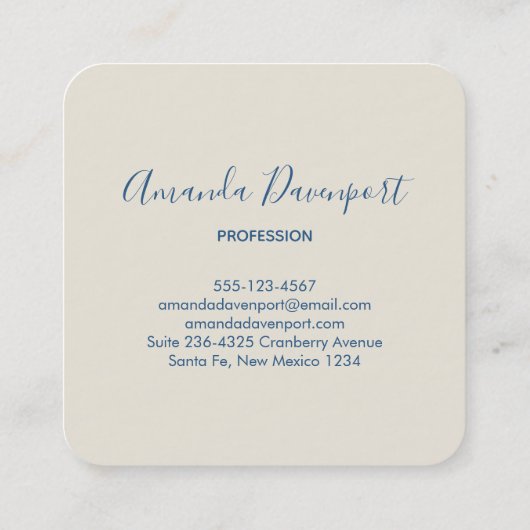 Beaker & Test Tube Science Theme Quadratische Visitenkarte (Rückseite)