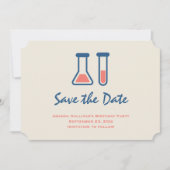 Beaker & Test Tube Science Theme Save The Date (Vorderseite)