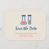 Beaker & Test Tube Science Theme Save The Date (Vorne/Hinten)