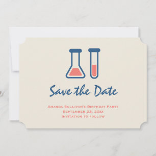 Beaker & Test Tube Science Theme Save The Date