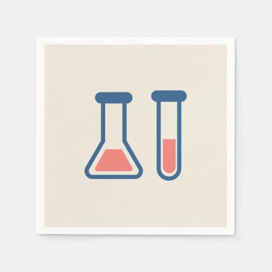 Beaker & Test Tube Science Theme Serviette (Vorderseite)