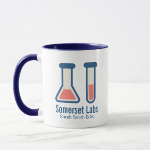 Beaker & Test Tube Science Theme Tasse
