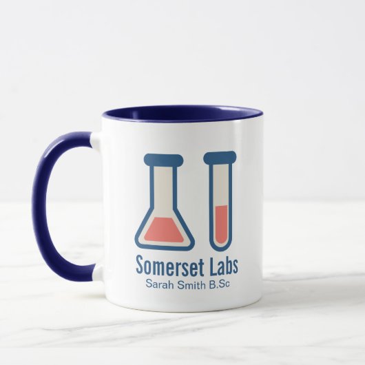 Beaker & Test Tube Science Theme Tasse (Links)