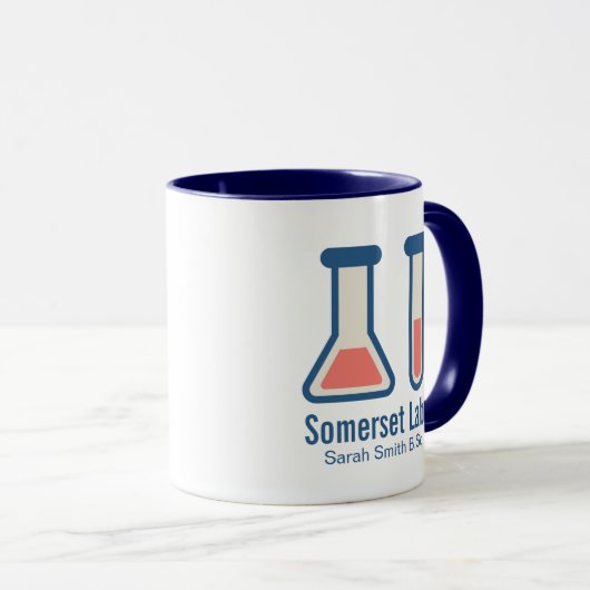 Beaker & Test Tube Science Theme Tasse (VorderseiteRechts)