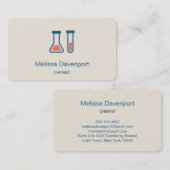 Beaker & Test Tube Science Theme Visitenkarte (Vorne/Hinten)