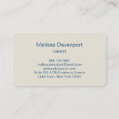 Beaker & Test Tube Science Theme Visitenkarte (Rückseite)