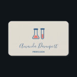 Beaker & Test Tube Science Theme Visitenkarte<br><div class="desc">Visitenkarten mit einem niedlichen zeichn von Reagenzglas und Becherglas. Ideal für Wissenschaftsarten.</div>