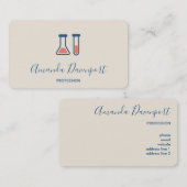 Beaker & Test Tube Science Theme Visitenkarte (Vorne/Hinten)