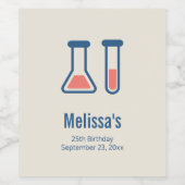Beaker & Test Tube Science Theme Weinetikett (Einzelnes Label)