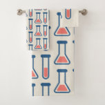 Beaker & Test Tube Science Themed Patches Badhandtuch Set<br><div class="desc">Handtuch Set mit einem niedlichen zeichn eines Reagenzglases und eines Bechers. Ideal für Wissenschaftsarten.</div>